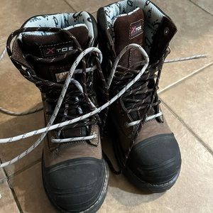 Steel toe safety boots